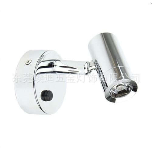 ITC RV Camper Marine Boat 12V ViewTM Acrylic Head Blue LED Reading Light Chrome 69925A-CH3K-BL