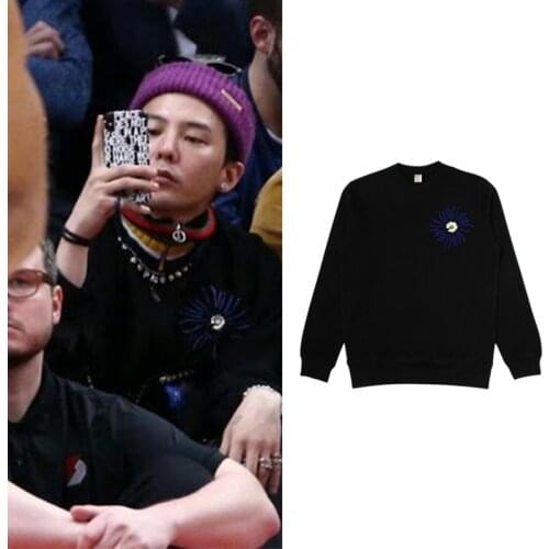KPOP BIGBANG GD G-Dragon men pullover sweatshirt Daisy long sleeve casual Tops printing sweatshirts