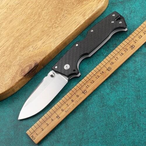 Couteau pliant AD10 AD-10 M390 lame en Fiber de carbone, manche en Fiber de carbone, coupe forte de sécurité, couteaux de poche