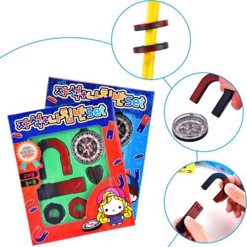 Magnet Toy Attractive Educational Intellectual Nature Science Experiment toy for Teaching Magnetic Bricks DIY Toys For Children