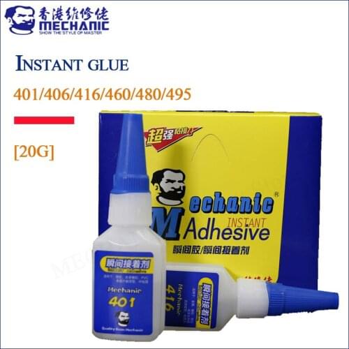 MECHANIC 401/406/495/460/416/480 Instant Fast Adhesive 20ML Multi-Purpose Hot Super Strong Liquid Colorless Glue Home Supplies