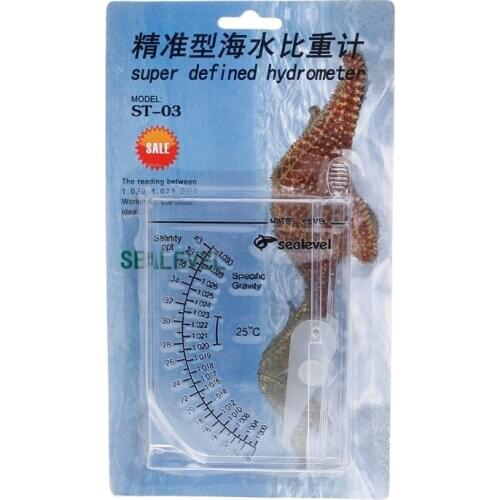 Marine Hydrometer Reef Fish Tank Aquarium Water Salinity Specific Gravity Test