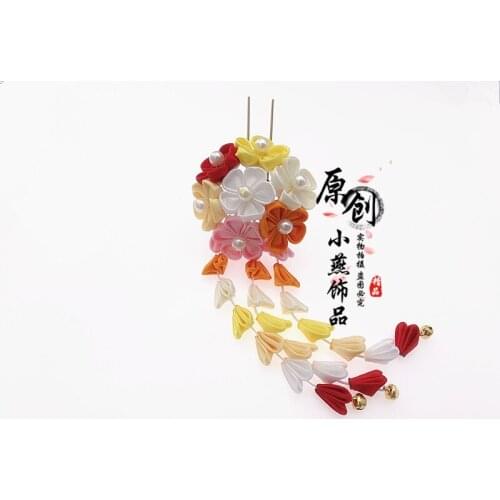 New Japanese style hairpin, light yellow hairpin, hair ornament, hanfu, kimono, yukata Japanese style Sakura Hairpin