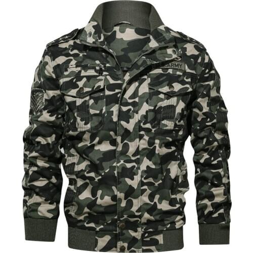 New 2020 Army Military Jacket Men Tactical Camouflage Casual Fashion Bomber Jackets Mens Brand Winter Thick Outwear Parkas 6XL