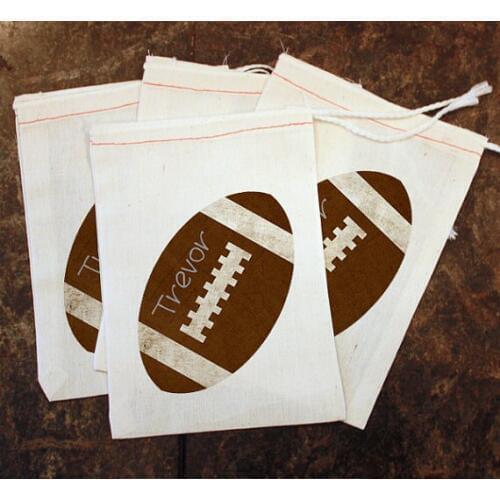 Personalized Football kids birthday party Hangover Kit muslim bags baby shower Christening baptism gender reveal favors gift bag