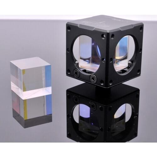 Polarization Beam Splitting Prism 20mm 90 Degree Turning Light Path Cube Broadband Optical Glass Applicable wavelength 265nm