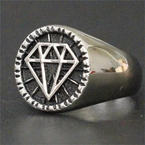 Drop Ship Size 7~13 Fashion Cool Irregular Pentagon Ring 316L Stainless Steel Jewelry 3 Colors Bing Biker Ring