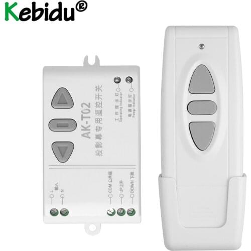 AC 220V 433mhz intelligent digital RF wireless remote control 3 buttons switch system for projection screen/garage door/blinds