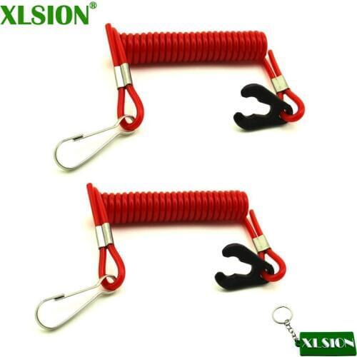 XLSION 2pcs ATV Quad Safety Tether Lanyard Cord For Stop Kill Switch Jet Ski Boat Yamaha Raptor Banshee Blaster 4 Wheeler