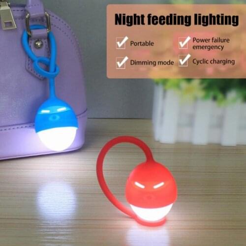 Usb Rechargeable Silicone Light Bedroom Bedside Closet Wardrobe Light Cycling Led Night Light Camping Warning Light Home Outdoor