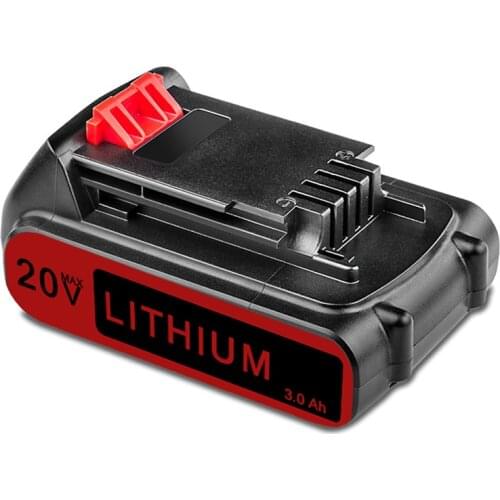 LBXR20 20V 3.0Ah Replacement Rechargeable Li-ion Battery Compatible with Black&Decker Max LB20 LBX20 LBXR20B LB2X4020 LST220