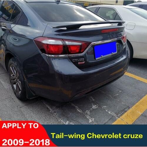 For Cruze ABS Carbon Fiber Spoiler 2009-2018 Chevrolet Cruze Car Rear Wing Universal Primer Color Rear Spoiler Tail Accessories