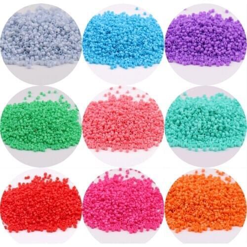 New 1.3x1.6mm Delica Glass Beads 11/0 Opaque Colors Spacer Seed Beads For DIY Jewelry Making Garments Sewing Accessories 1680Pcs
