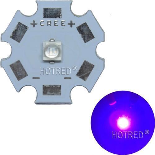 10PCS 3W 3535 High Power LED UV Light Chip 365nm 385nm 395nm 420nm Emitter Diode Ultra Violet DIY With 8/12/14/16/20mm pcb