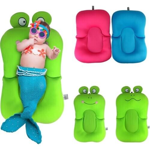 High Quality Anti-skid Baby Bathing Mat Baby Bathtub Shower Bed Non-Slip Security Baby Bath Pad Newborn Seat Soft Cushion