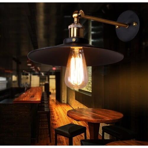 American Loft Style Iron Vintage Wall Light Fixtures RH Industrial Wind Wall Sconce For Stair Bedside Wall Lamp Indoor Lighting