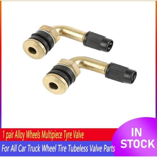 1 pair High Density CNC Aluminum Wheels Multipiece Tyre Valve Stem 90 Degree Short Aluminium Alloy For All Car Truck