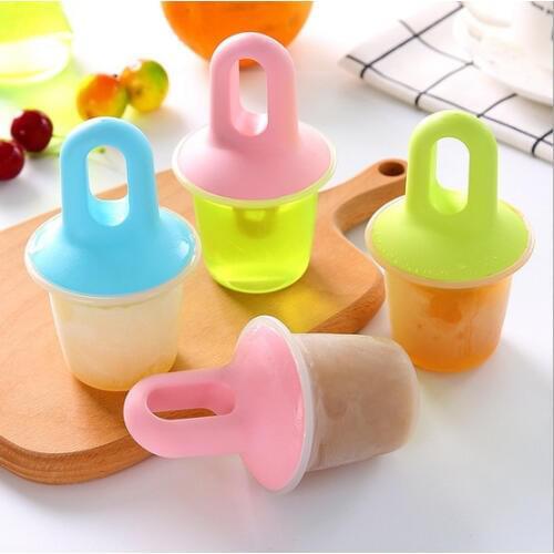 1PC DIY PP Lovely Ice Cream Mold Popsicle Molds Maker Holder Frozen Ice Mould with Popsicle Sticks Kitchen Tools OK 0437