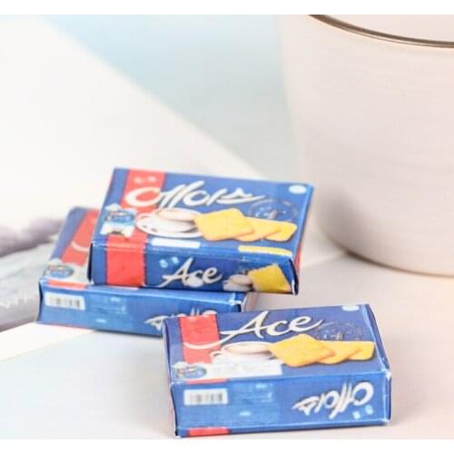 1pc 40*30*10mm 1/12 Dollhouse Miniature Cookies Box Pretend Play Food Kitchen Toy Accessories