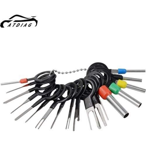 18pcs Circuit Board Wire Harness Terminal Extraction Pick Connector Crimp Pin Back Needle Remove Tool Set