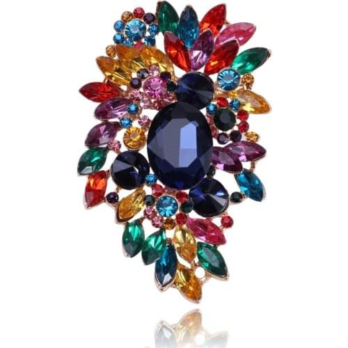 Africa hot pin color large glass brooch brooch brooches womens clothing accessories in the crystal