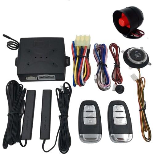 EFHIPS Auto Car Alarm One Start Stop Button Engine Push Button RFID Lock Ignition Switch Keyless Entry Starter Antitheft System