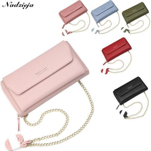 Baellerry Womens Long Wallet Shoulder Bags Portable Zipper Hasp Purse Lady High Capacit Clutch Bag Coin Purse Phone Pocket