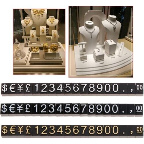 Price Price Tag Jewelry Shop Display Pentagon Plastic Number Adjustable Accessories Stand Frame Combined Digital Clothing Label