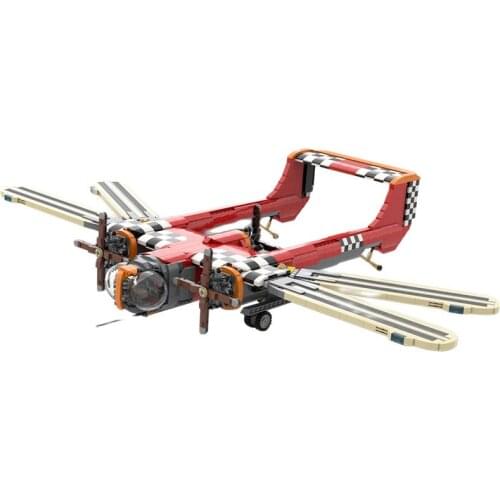 Dieselpunk Ornithopter Propeller High-tech Series Retro 80s Diesel Flapping Wing Aircraft Building Blocks AVIC Bricks Toys Gift