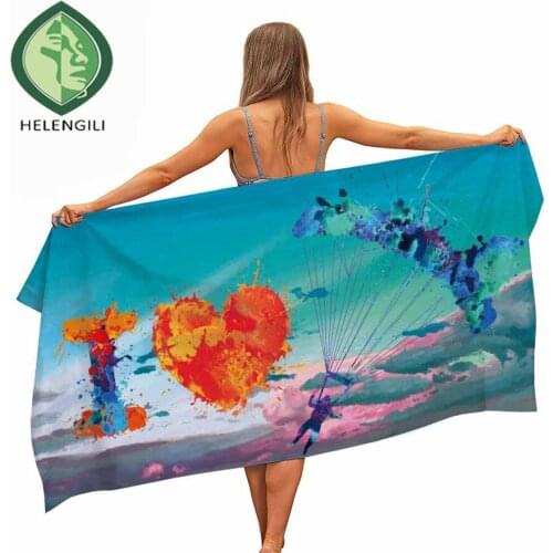 HELENGILI Paragliding Microfiber Pool Beach Towel Portable Quick Fast Dry Sand Outdoor Travel Swim Blanket Thin Yoga Mat