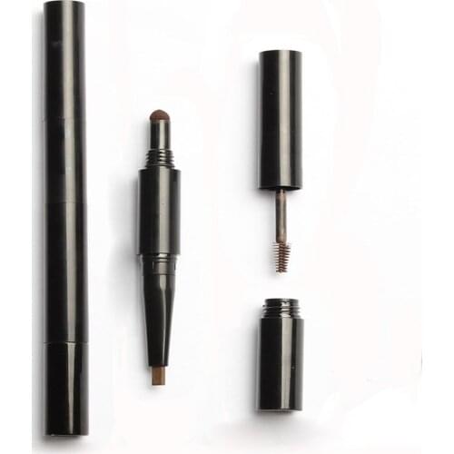 10 Pieces 3in1 Vegan Eyebrow Pencil Private Label Black Waterproof Eyebrow Pen with Brush Makeup Custom Logo Low Moq