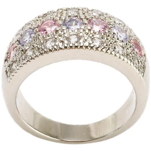 Crystal Engagement Ring Silver Color Zircon Stone Rings For Women Wedding Party Jewelry Gift Size 6 7 8 9 10