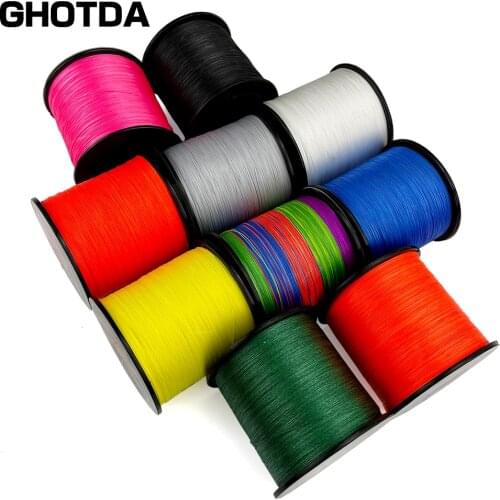 GHOTDA 300M 4 Strands Super Strong 8 Braided Fishing Lines PE Multifilament Lines for Carp Fishing Wire Rope Cord Pesca