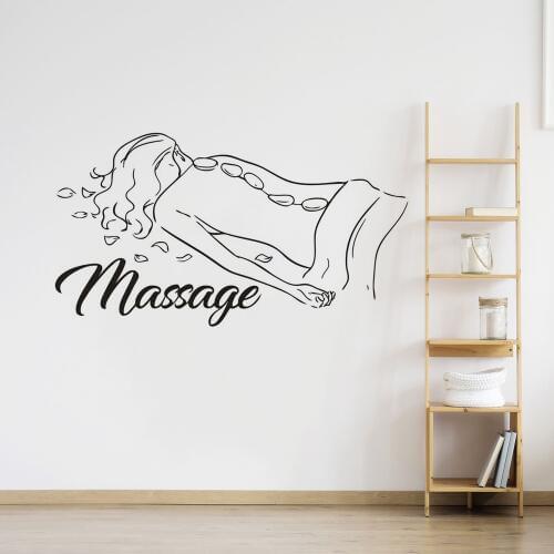 Massage Sign Wall Window Sticker Spa Beauty Salon Decor Body Relax Spa Vinyl Wall Decals Spa Salon Interior Decor Murals AZ634