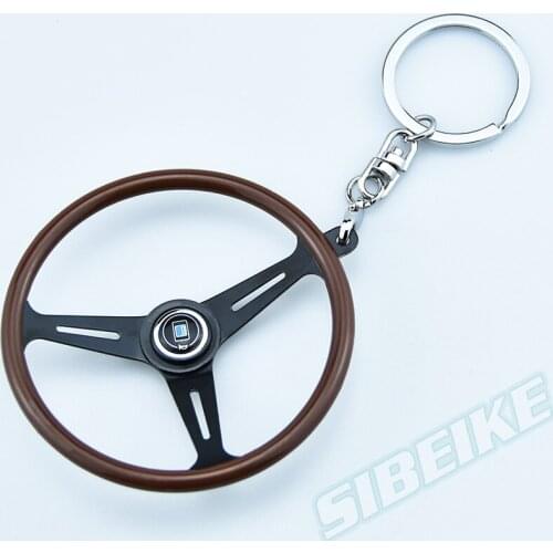 Mini Steering Wheel Styling Car Key Ring Metal Keychain Fashion Car Wheel Keychains