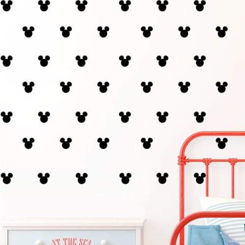 Cartoon Disney Mickey Minnie Wall Stickers For Kids Rooms Bedroom Home Decor Living Room Vinyl Wallpaper Diy Mural Wall Decals