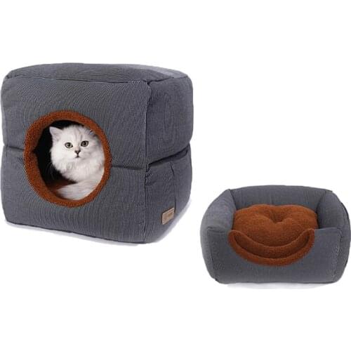 Pet Cat Litter Closed Warm Deep Sleep Cat House Four Seasons Universal Cat Villa Sofa Dual-purpose Cat Supplies Pet Accessories