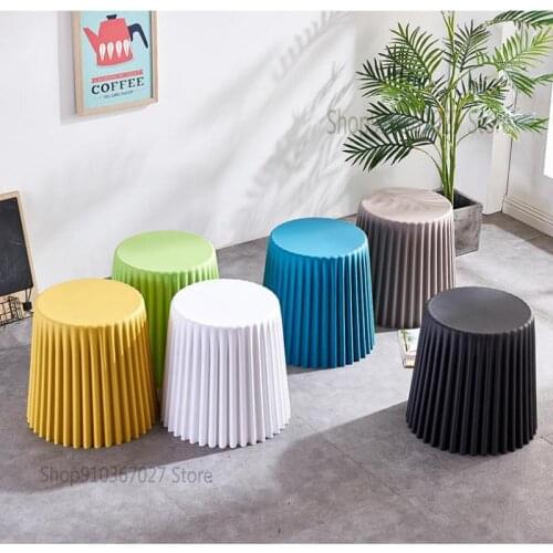 Small Bench Thickened Nordic Creative Low Stool Can Be Stacked Net Red Shoe Changing Stool Fashion Bucket Stool