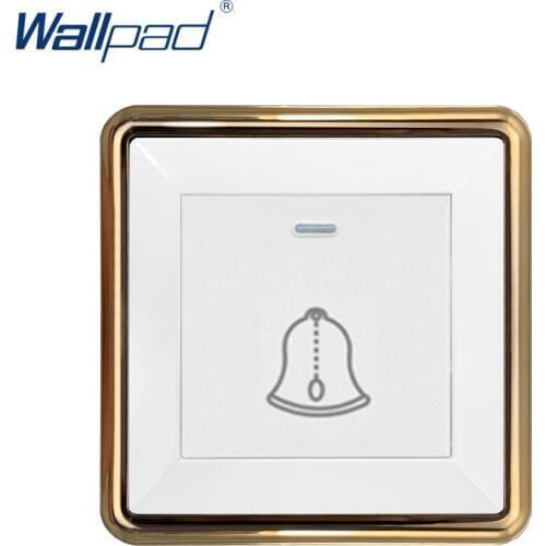 New Arrival Wallpad Doorbell Wall Light Switch Gold Panel 1 Gang Reset bell