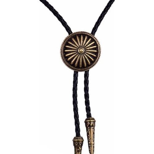 NEW Fashion Bolo Tie for Men Cowboy Skull Texas Ranger Star Chain Rodeo Floral Necktie Accessories Gift