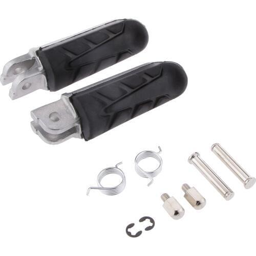 Pair Replacement Motorcycle Bike Left Right Foot Pedal Rest for Honda VTR250 CBR Aluminum Rubber Foot Pegs
