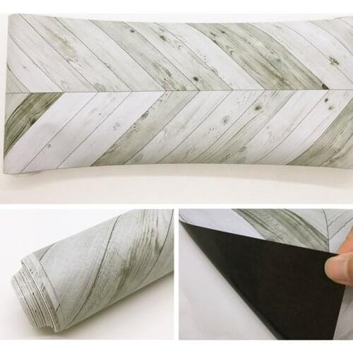 Modern PVC Wood Grain Floor Sticker Self Adhesive Waterproof Sticker Wall Decoration Home Kitchen Decoration