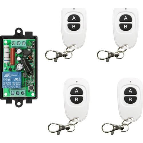 315 433 MHz Universal Wireless Remote Control Switch AC 220 V 10 A 1 CH 1 CH Relay Receiver Module RF Remote Transmitter