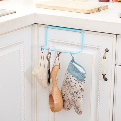 Towel Racks Hanging Holder Organizer Bathroom Kitchen Tool Cabinet Cupboard Hanger Sponge Holder Storage Rack