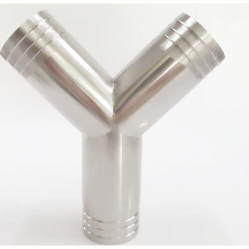 12.7-63mm Hose Barb Butt Welding Y Shaped 3 Way SUS 304 Stainless Steel Sanitary Fitting Spliter Homebrew Beer Wine