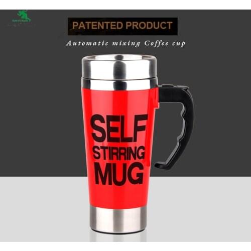 Patented product! 450ML Stainless steel automatic mixing cup electric mixing coffee mug electric coffee cup with cover jarra