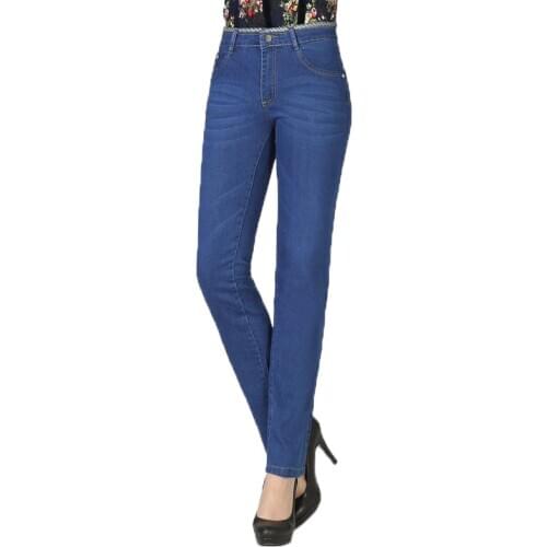 Woman Straight Denim Pant Casual Blue Jeans Trousers Women Leisure Jeans Slim Fit Pantalones Mujer Spring Autumn Denim Trouser