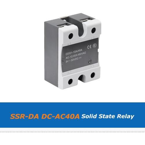 1pc SSR-DA40 Single Phase Solid State Relay Module DC Control AC CDG1-1DA 40A D4840 For 3D Printer Part Hotbed