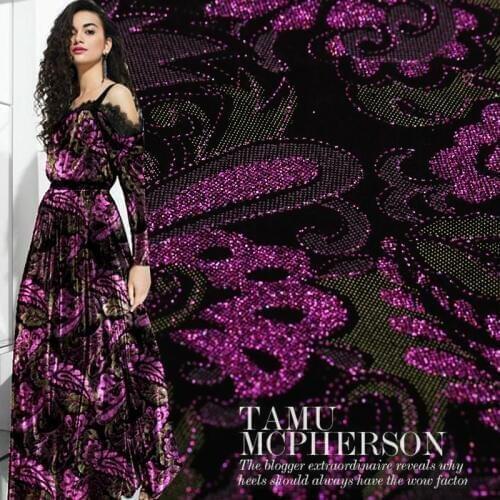 114cm wide bronzed silk velvet fabric meter impervious fashion dress silk fabric drape rayon fabric wholesale silk cloth