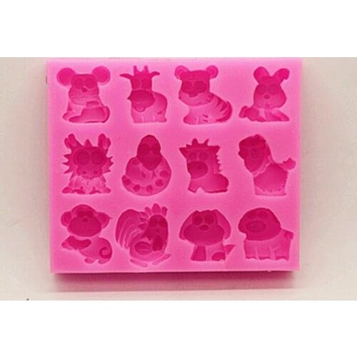 12 Zodiac chocolate molded sugar molded cake decorative molded plaster molded P822